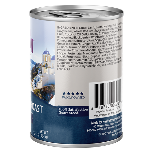 Health Extension Mediterranean Roast Lamb Recipe Wet Dog Food