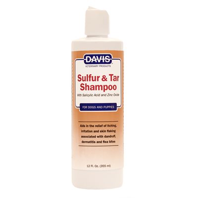 DAVIS SULFUR & TAR SHAMPOO, 12 OZ.