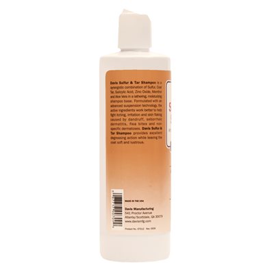 DAVIS SULFUR & TAR SHAMPOO, 12 OZ.